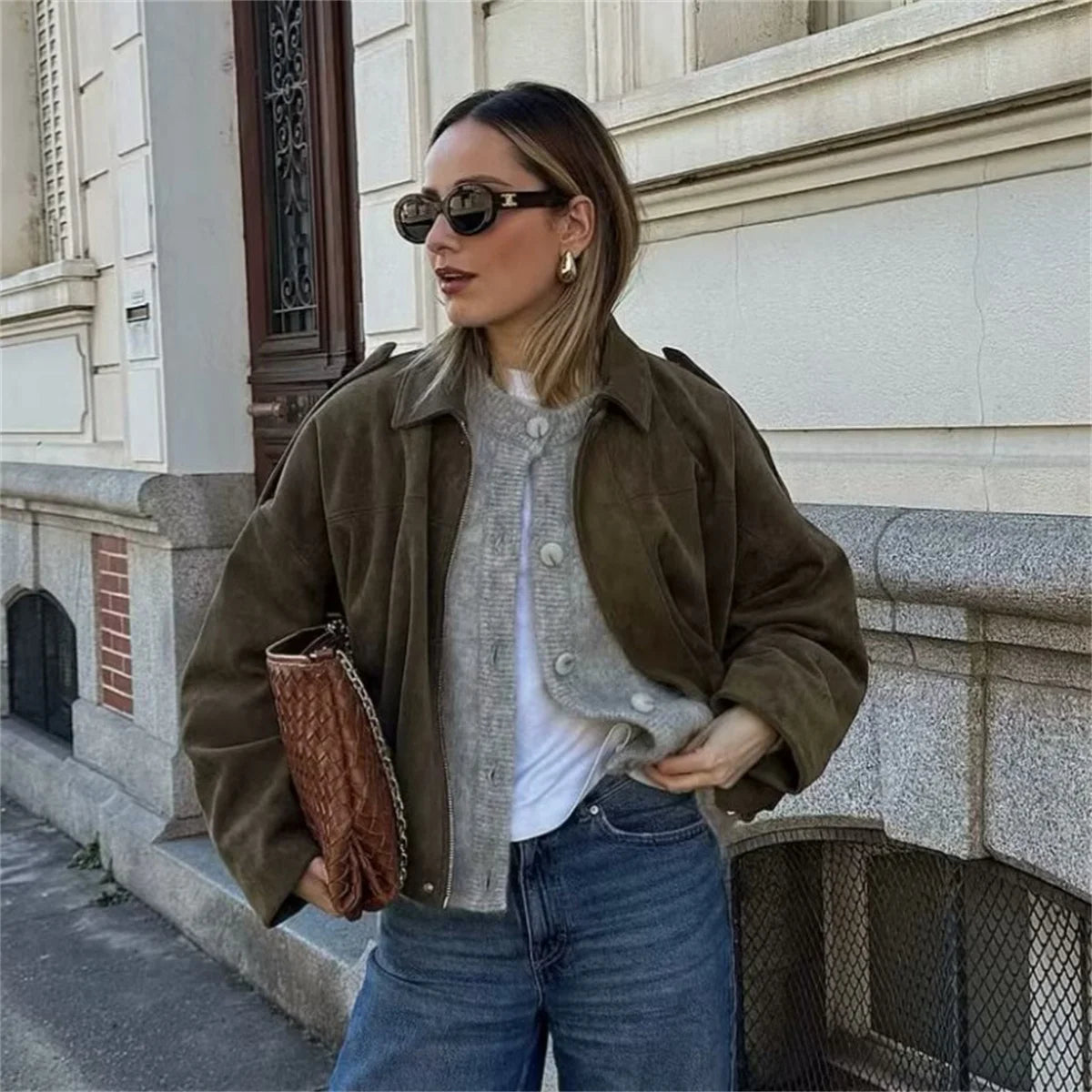 Army style bomber jacket