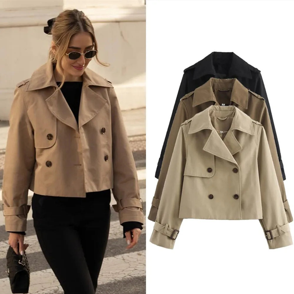 Vintage Cropped Trench